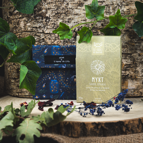 Duo-Pack Stoffseifenschale „Luciole“ + 1 Mykt-Seife