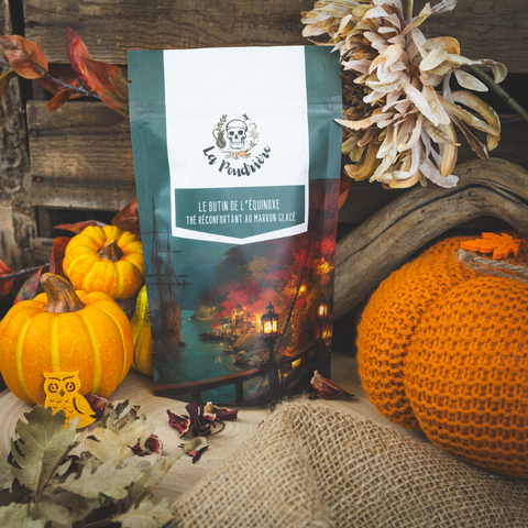 Herbstlicher Schwarztee mit kandierten Kastanien