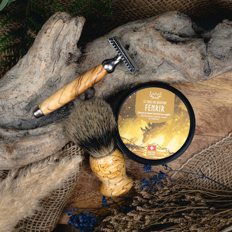 Coffret pour le rasage - Olivier rasoir de sécurité