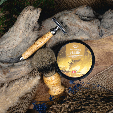 Coffret pour le rasage - Bouleau rasoir de sécurité