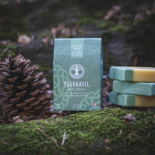 Savon artisanal Yggdrasil - Pin sylvestre et Lait de chèvre